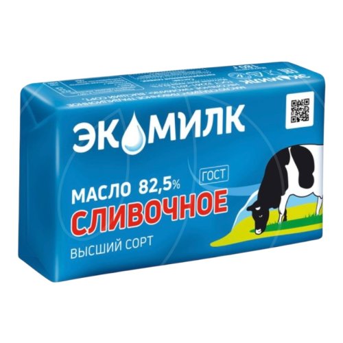 Масло сливочное несоленое Экомилк 82,5% 180 г 
