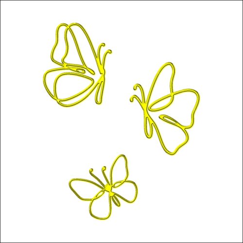 Набор топперов декоративных акриловых "Бабочки" Золото 4х5 см 3 шт ТСК63