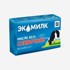 Масло сливочное несоленое Экомилк 82,5% 330 г 