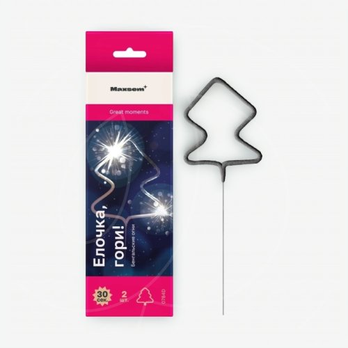 Бенгальские огни "Ёлочка, гори!" 17 см 2 шт 0784D