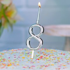 Свеча-топпер декоративная Цифра "8" 