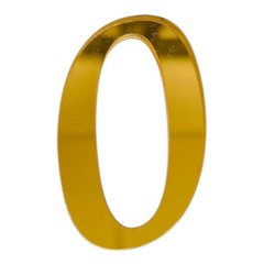 Топпер декоративный акриловый "Цифра 0 мини" Золото 